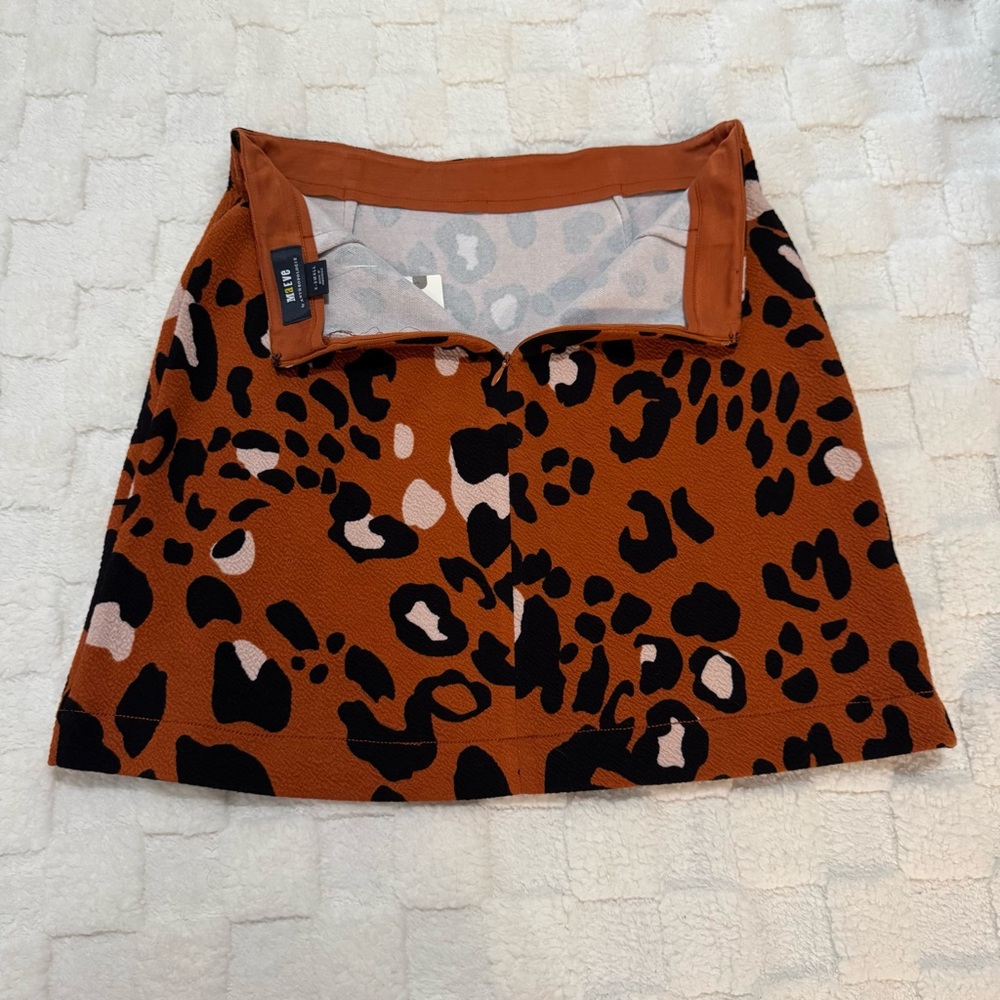 Maeve by Anthropologie Orange Leopard Print Mini Wrap Skirt, Women’s X-Small NWT - Picture 5 of 7